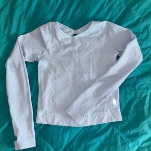 Free People Movement Long Sleeve Crop Ribbed Shirt